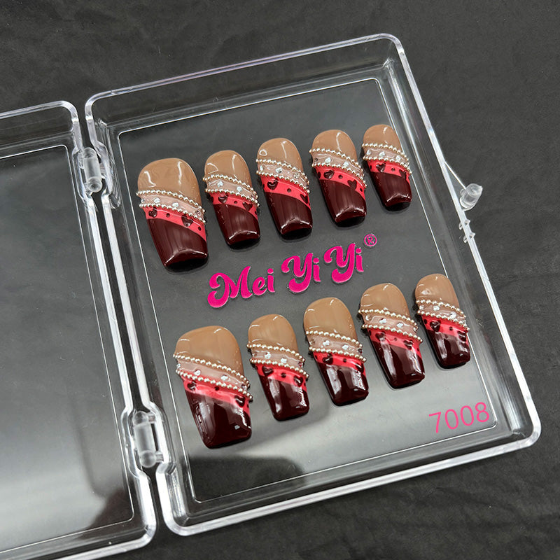 7008-MYY's designer original high-end design customized luxury hand-painted wearable nail art
