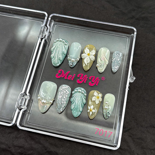 7017-MYY's designer original high-end design customized luxury hand-painted wearable nail art