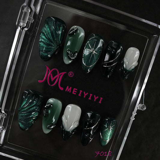 7018-MYY's designer original high-end design customized luxury hand-painted wearable nail art
