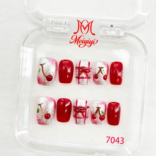 7043-MYY's designer original high-end design customized luxury hand-painted wearable nail art