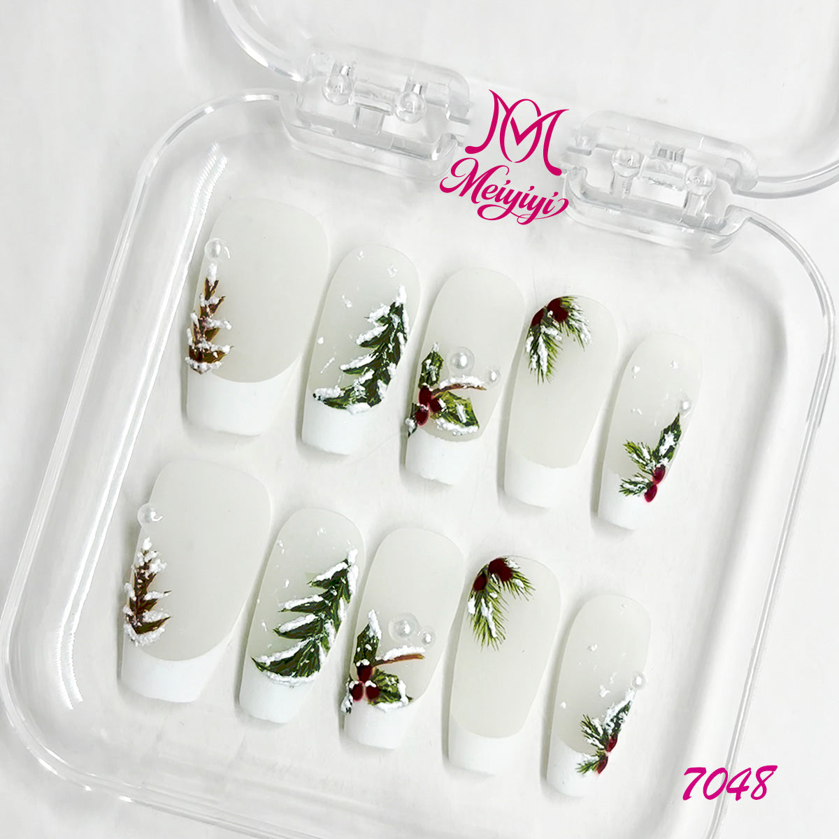 7048-MYY's designer original high-end design customized luxury hand-painted wearable nail art