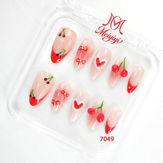 7049-MYY's designer original high-end design customized luxury hand-painted wearable nail art
