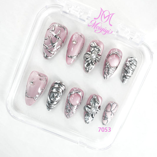 7053-MYY's designer original high-end design customized luxury hand-painted wearable nail art