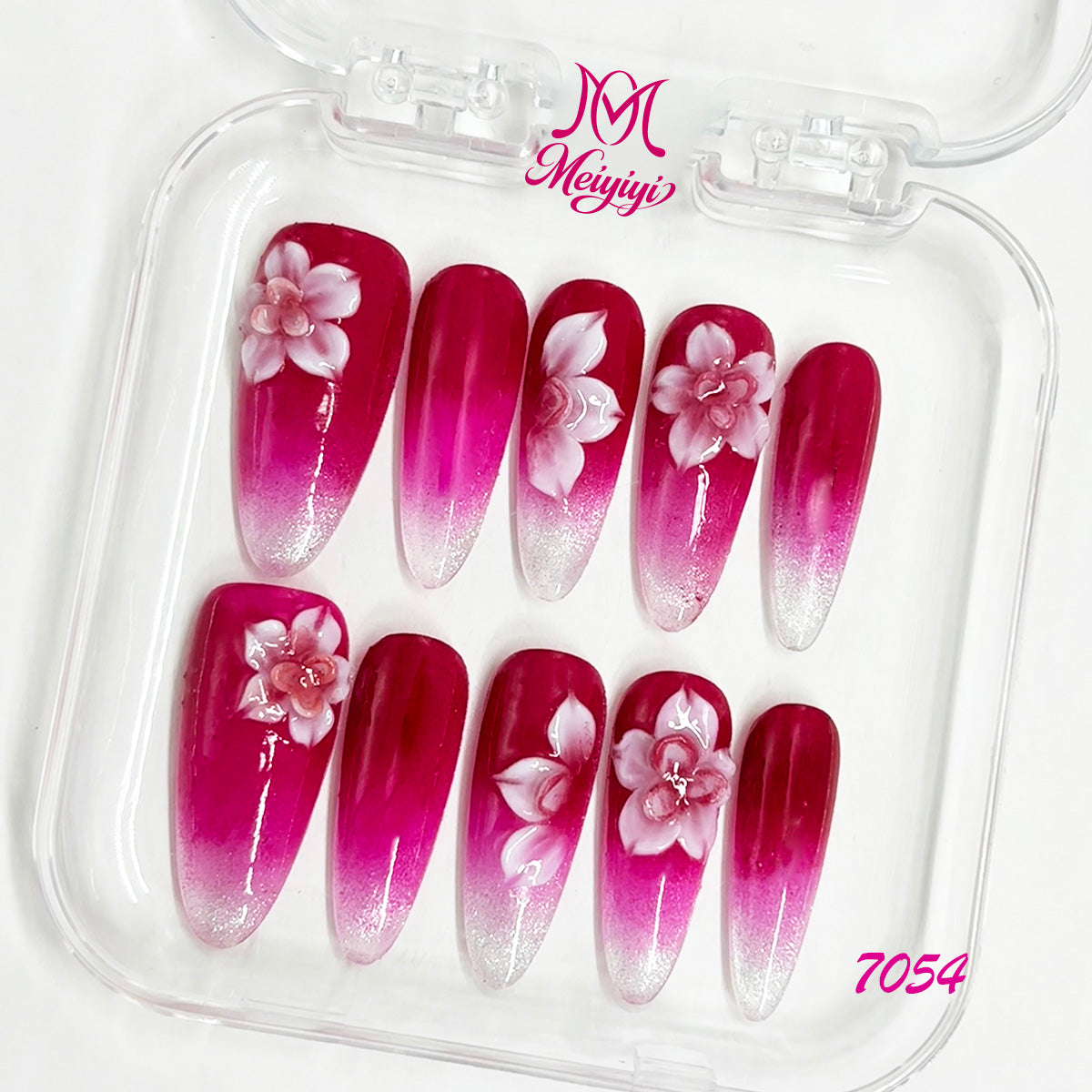 7054-MYY's designer original high-end design customized luxury hand-painted wearable nail art