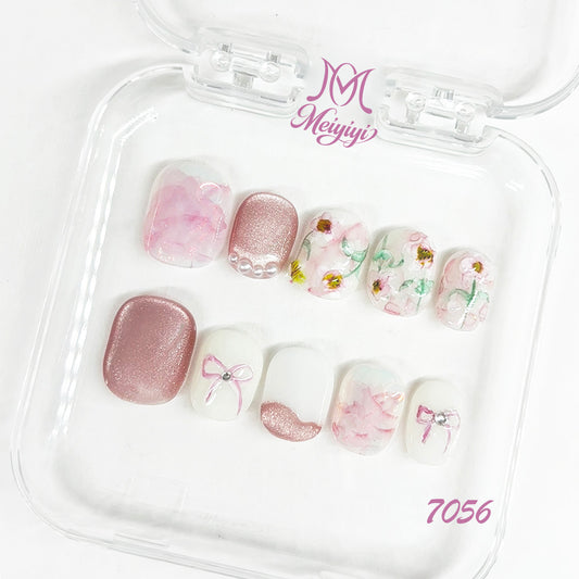 7056-MYY's designer original high-end design customized luxury hand-painted wearable nail art