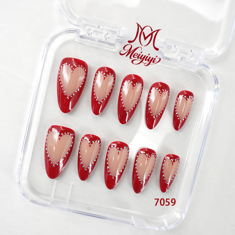 7059-MYY's designer original high-end design customized luxury hand-painted wearable nail art