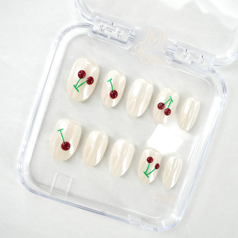 7077-MYY's designer original high-end design customized luxury hand-painted wearable nail art
