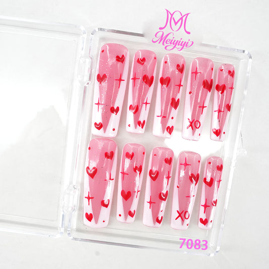7083-MYY's designer original high-end design customized luxury hand-painted wearable nail art