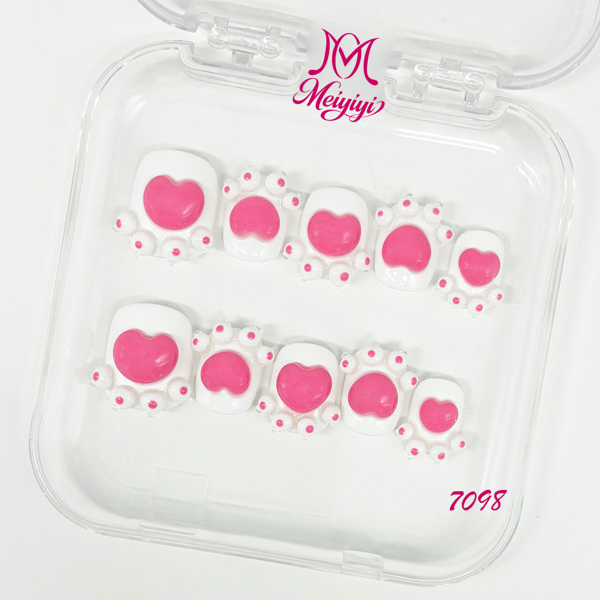 7098-MYY's designer original high-end design customized luxury hand-painted wearable nail art