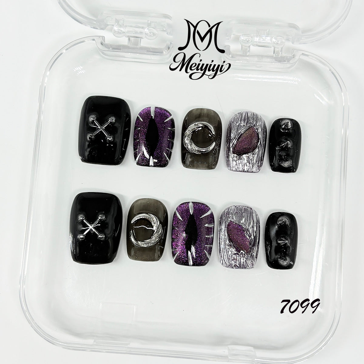 7099-MYY's designer original high-end design customized luxury hand-painted wearable nail art