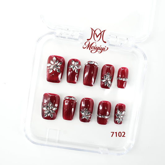7102-MYY's designer original high-end design customized luxury hand-painted wearable nail art