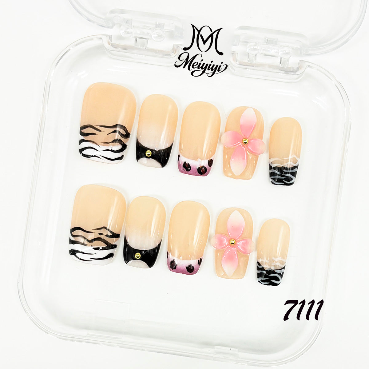7111-MYY's designer original high-end design customized luxury hand-painted wearable nail art