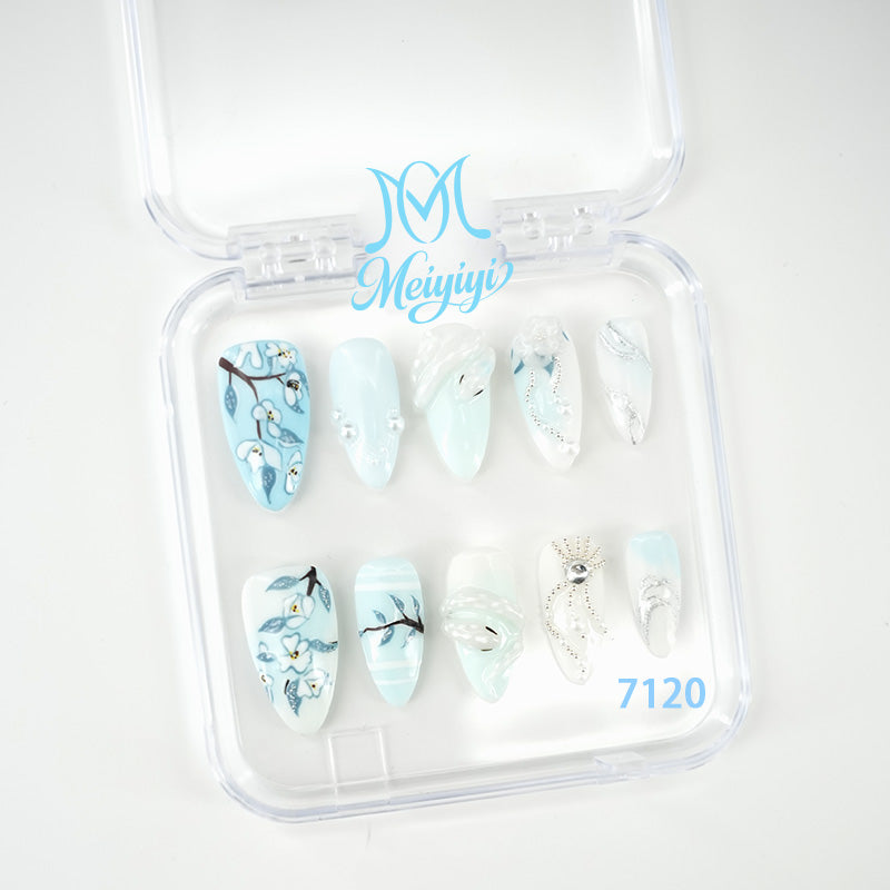 7120-MYY's designer original high-end design customized luxury hand-painted wearable nail art