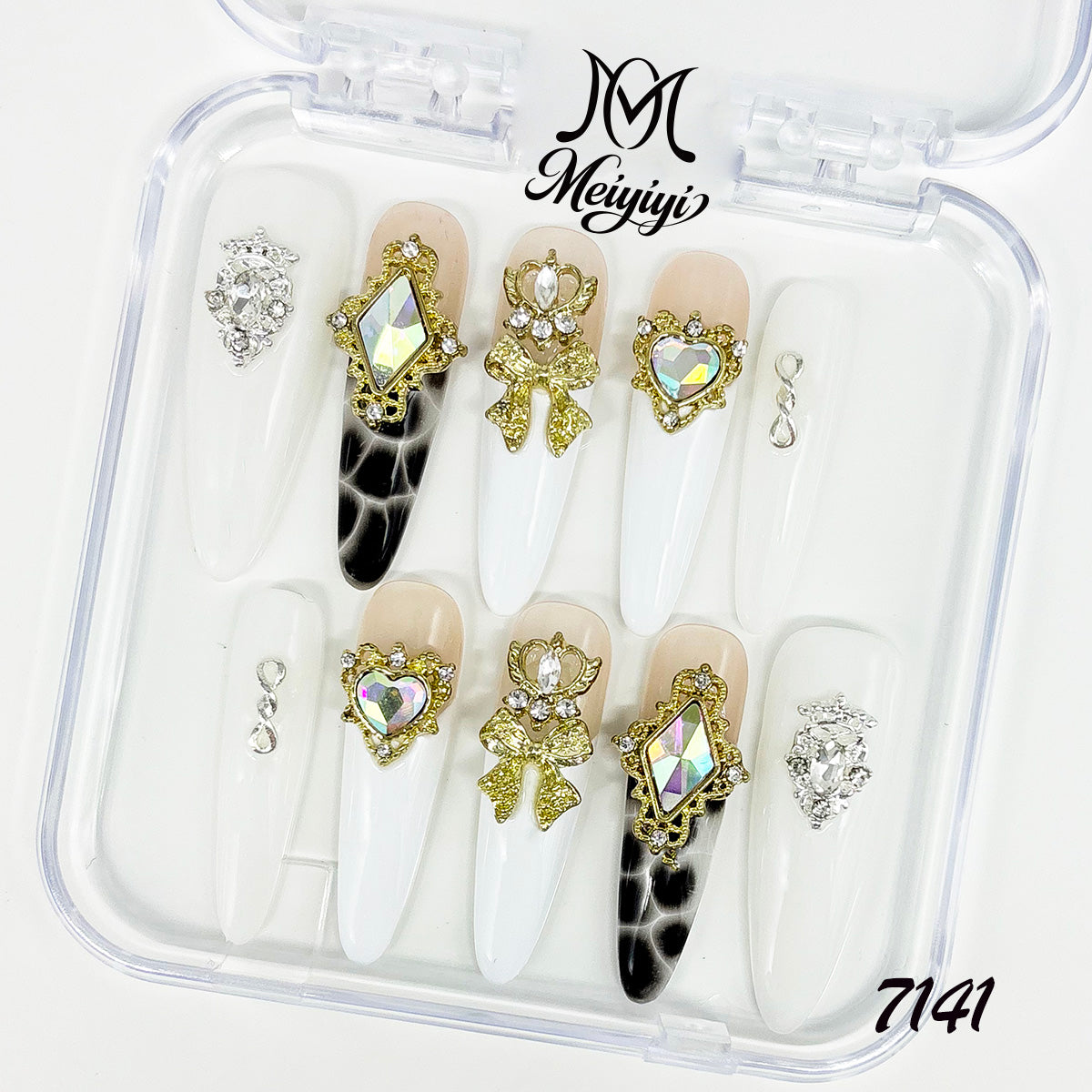 7141-MYY's designer original high-end design customized luxury hand-painted wearable nail art
