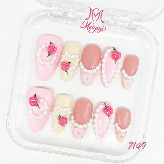 7149-MYY's designer original high-end design customized luxury hand-painted wearable nail art