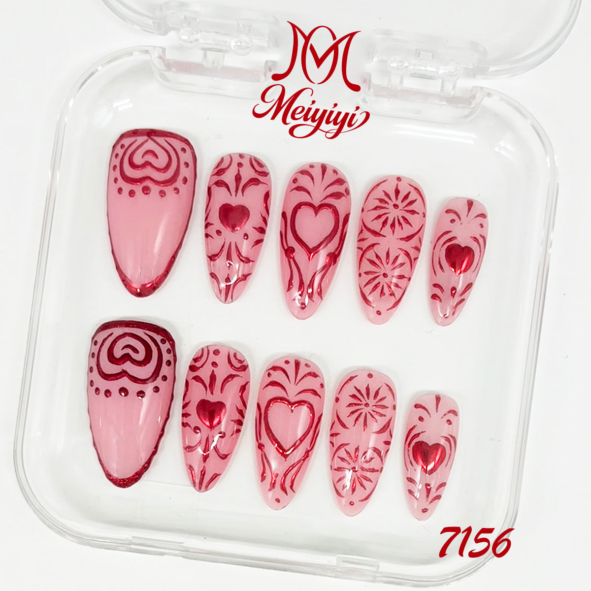 7156-MYY's designer original high-end design customized luxury hand-painted wearable nail art