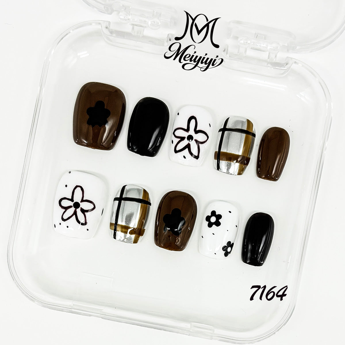 7164-MYY's designer original high-end design customized luxury hand-painted wearable nail art