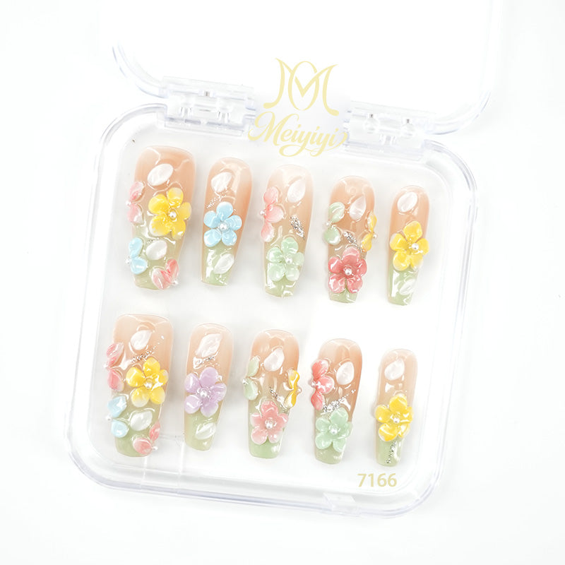 7166-MYY's designer original high-end design customized luxury hand-painted wearable nail art