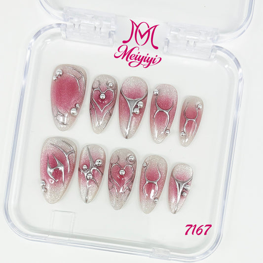 7167-MYY's designer original high-end design customized luxury hand-painted wearable nail art