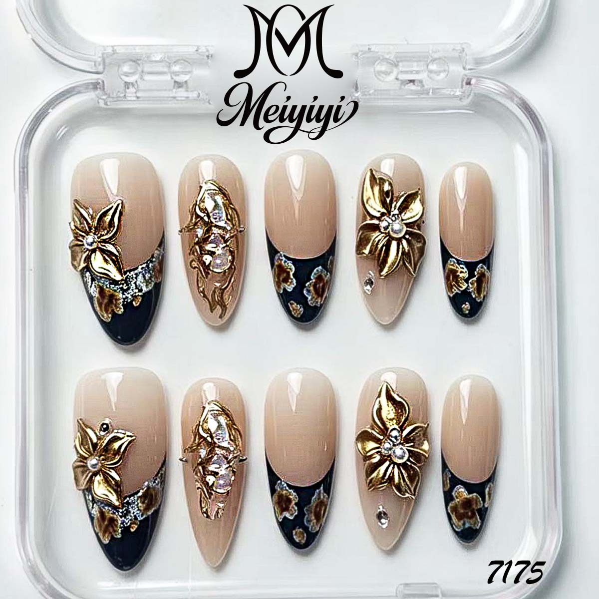 7175-MYY's designer original high-end design customized luxury hand-painted wearable nail art