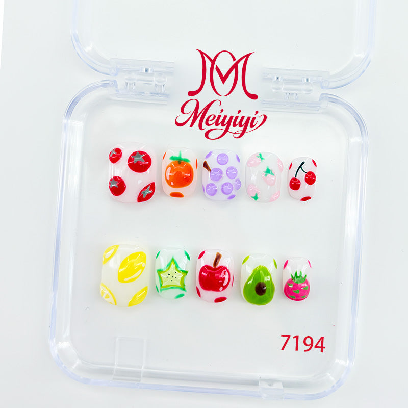 7194-MYY's designer original high-end design customized luxury hand-painted wearable nail art