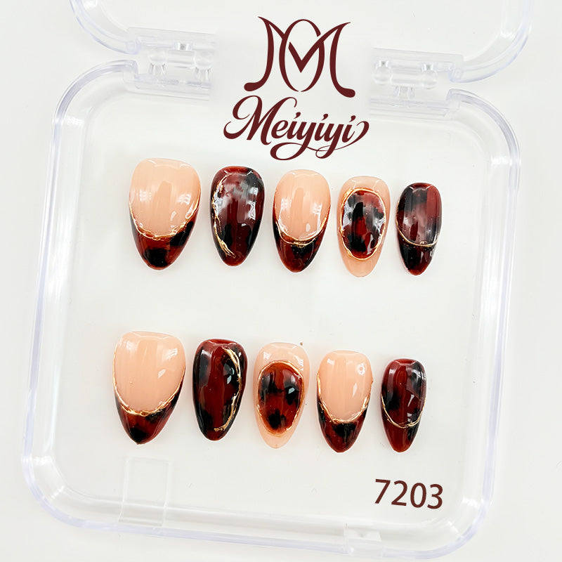 7203-MYY's designer original high-end design customized luxury hand-painted wearable nail art