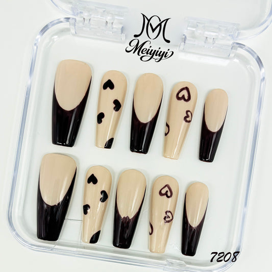 7208-MYY's designer original high-end design customized luxury hand-painted wearable nail art