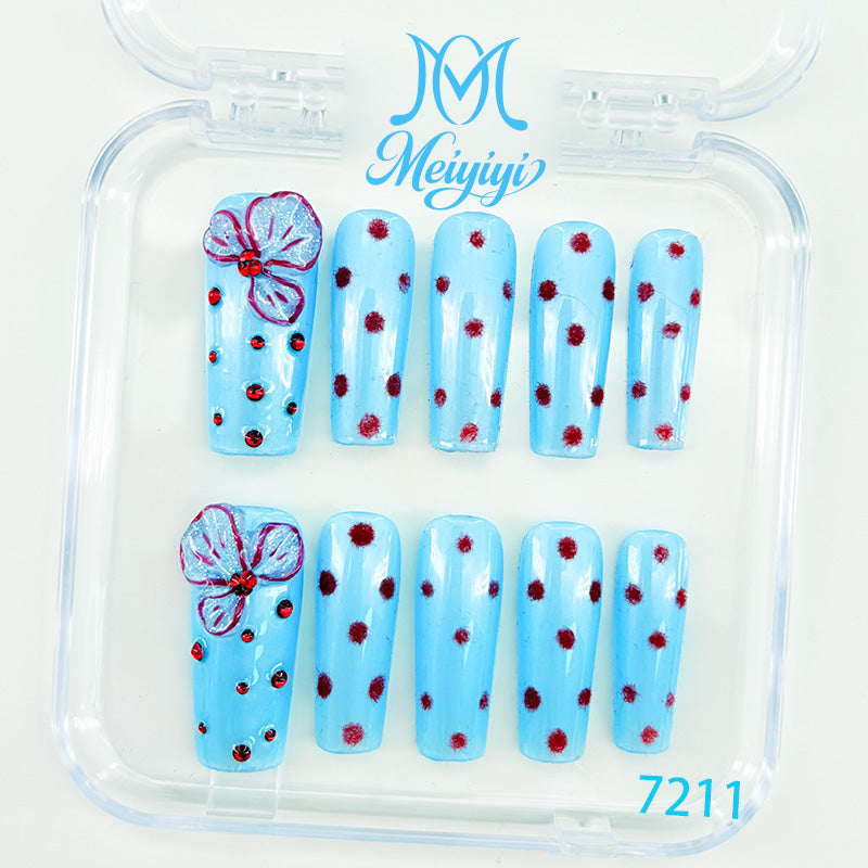 7211-MYY's designer original high-end design customized luxury hand-painted wearable nail art