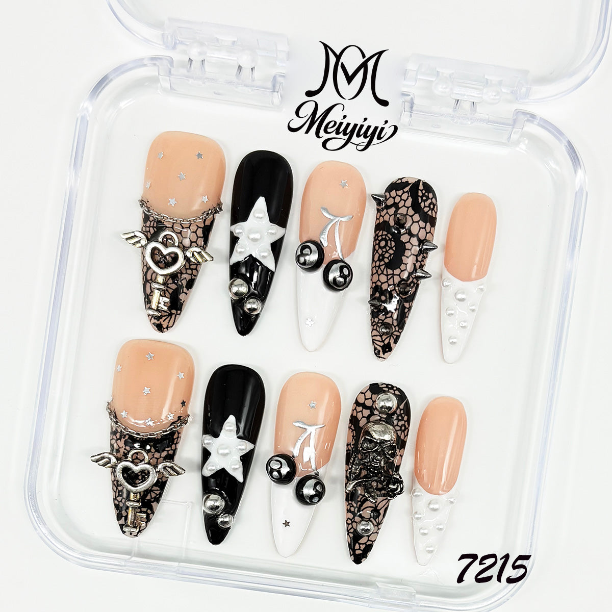 7215-MYY's designer original high-end design customized luxury hand-painted wearable nail art