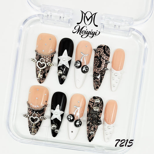 7215-MYY's designer original high-end design customized luxury hand-painted wearable nail art
