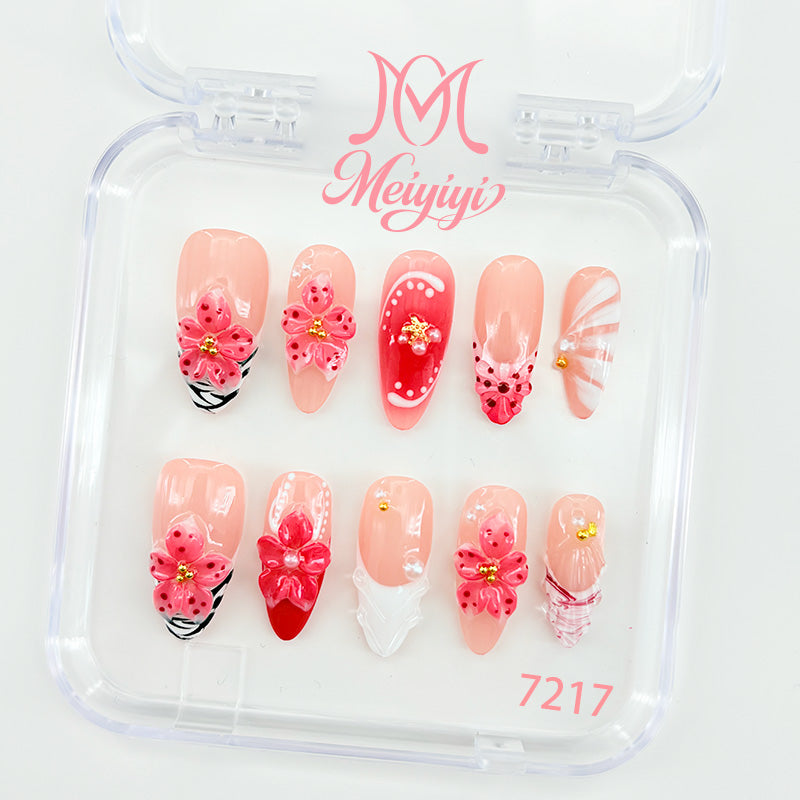 7217-MYY's designer original high-end design customized luxury hand-painted wearable nail art