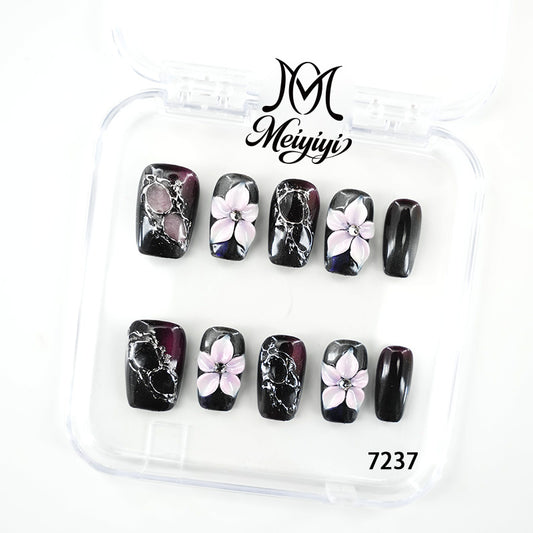 7237-MYY's designer original high-end design customized luxury hand-painted wearable nail art