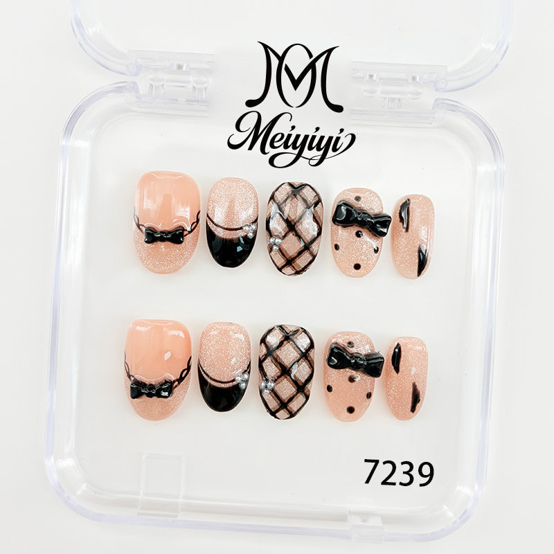 7239-MYY's designer original high-end design customized luxury hand-painted wearable nail art