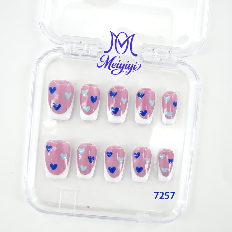 7257-MYY's designer original high-end design customized luxury hand-painted wearable nail art
