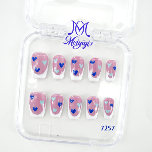 7257-MYY's designer original high-end design customized luxury hand-painted wearable nail art