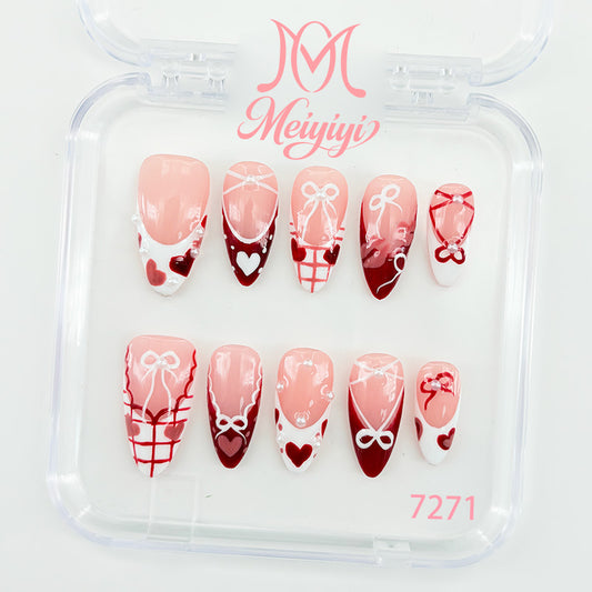 7271-MYY's designer original high-end design customized luxury hand-painted wearable nail art