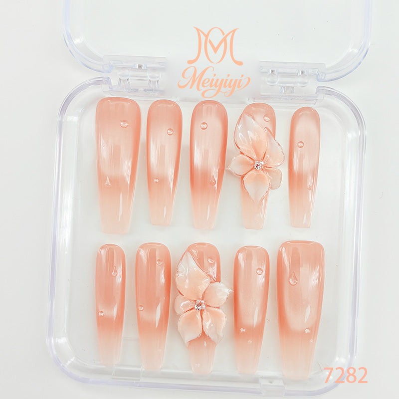 7282-MYY's designer original high-end design customized luxury hand-painted wearable nail art