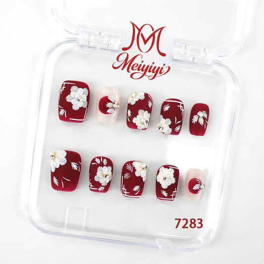 7283-MYY's designer original high-end design customized luxury hand-painted wearable nail art