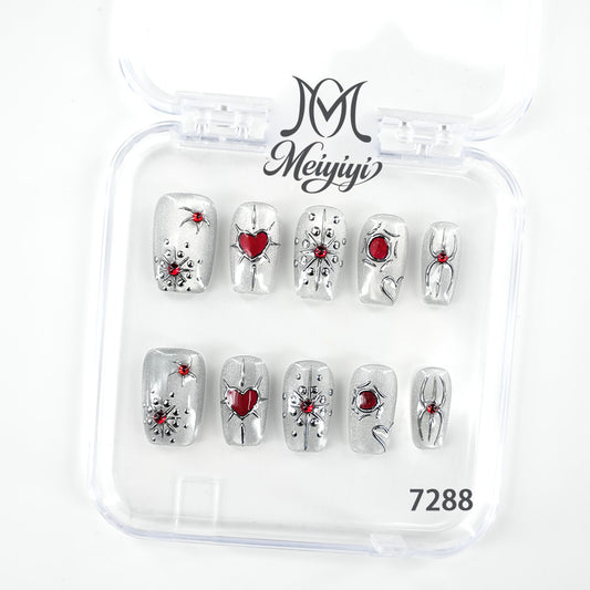 7288-MYY's designer original high-end design customized luxury hand-painted wearable nail art