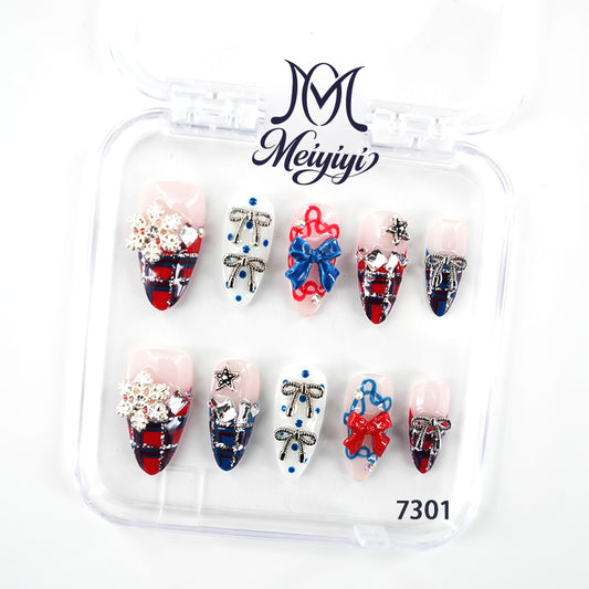 7301-MYY's designer original high-end design customized luxury hand-painted wearable nail art
