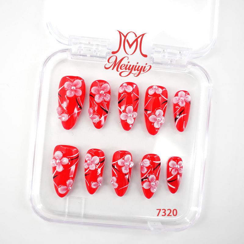 7320-MYY's designer original high-end design customized luxury hand-painted wearable nail art