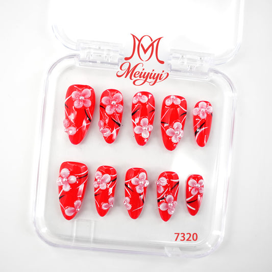 7320-MYY's designer original high-end design customized luxury hand-painted wearable nail art