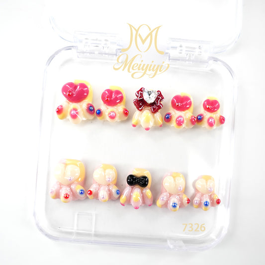 7326-MYY's designer original high-end design customized luxury hand-painted wearable nail art