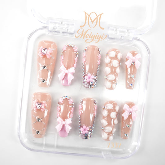 7337-MYY's designer original high-end design customized luxury hand-painted wearable nail art