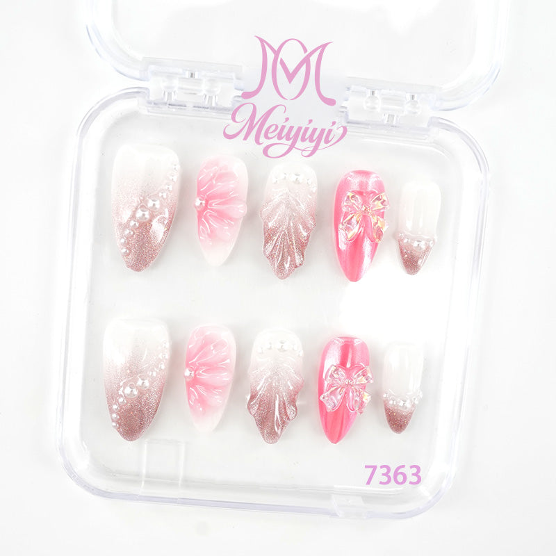 7363-MYY's designer original high-end design customized luxury hand-painted wearable nail art