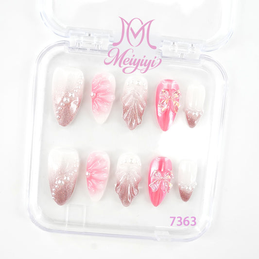 7363-MYY's designer original high-end design customized luxury hand-painted wearable nail art