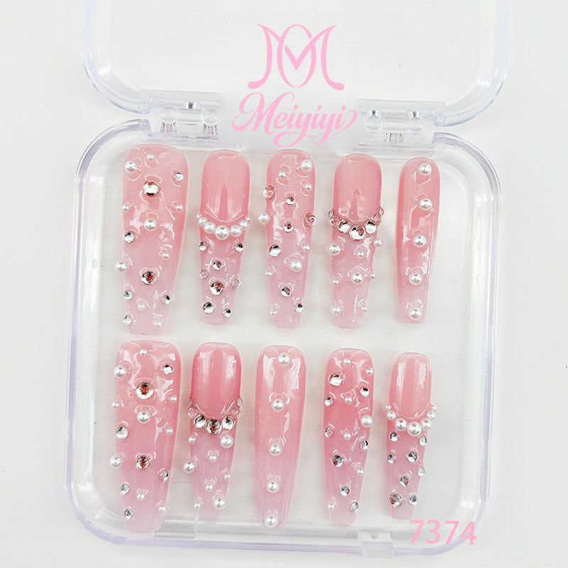 7374-MYY's designer original high-end design customized luxury hand-painted wearable nail art