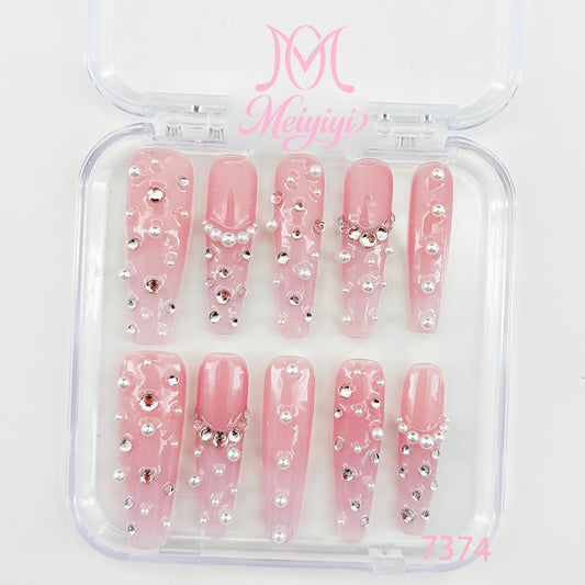 7374-MYY's designer original high-end design customized luxury hand-painted wearable nail art