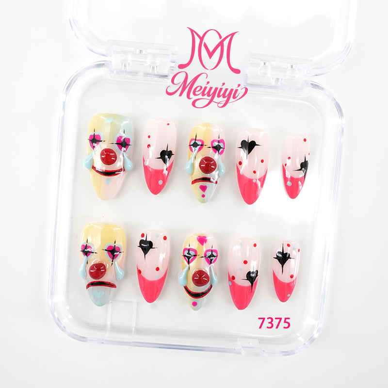7375-MYY's designer original high-end design customized luxury hand-painted wearable nail art
