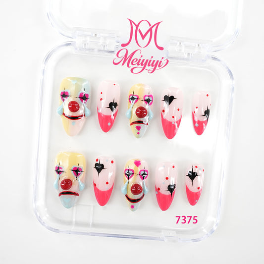 7375-MYY's designer original high-end design customized luxury hand-painted wearable nail art